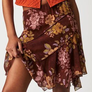 NWOT Free People Milly Asymmetrical Mini Skirt